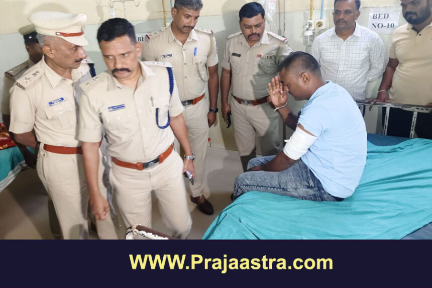 ಮಂಡ್ಯ: ಕಳ್ಳತನ ಹಾಗೂ ಕೊಲೆ ಆರೋಪಿ ಕಾಲಿಗೆ ಗುಂಡೇಟು