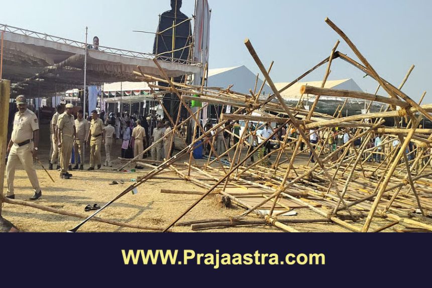 ಹುಬ್ಬಳ್ಳಿ: ಕಟೌಟ್ ಬಿದ್ದು ಮೂವರಿಗೆ ಗಾಯ