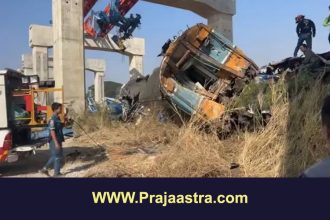 ಚಲಿಸುತ್ತಿದ್ದ ರೈಲಿನ ಮೇಲೆ ಬಿದ್ದ ಕ್ರೇನ್: 12 ಜನರ ಸಾವು, 30 ಜನರಿಗೆ ಗಾಯ