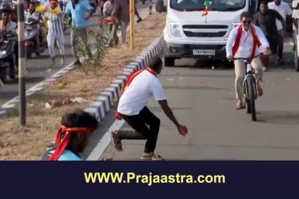 ಹೂ ಚೆಂಡು ಎಸೆದ ಅಭಿಮಾನಿ, ಬಾಂಬ್ ಎಂದು ಓಡಿದ ವಿಜಯ್