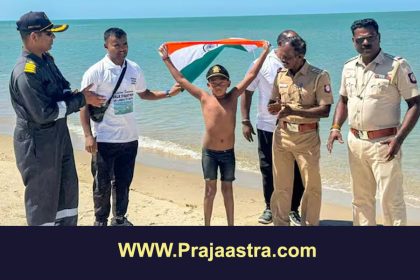 7 ವರ್ಷದ ಬಾಲಕ ಶ್ರೀಲಂಕಾ-ಭಾರತ ನಡುವಿನ ಸಮುದ್ರ ಮಾರ್ಗ ಈಜಿ ದಾಖಲೆ